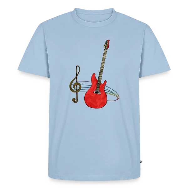 Maquette de T-shirt Premium bio Homme « Guitare Passion » à personnaliser
