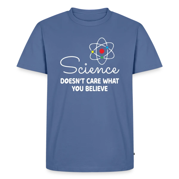 Maquette de T-shirt Premium bio Homme « L'Esprit Libre Scientifique » à personnaliser