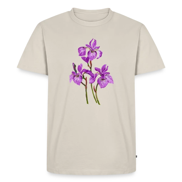 Maquette de T-shirt Premium bio Homme « Éclat Floral » à personnaliser