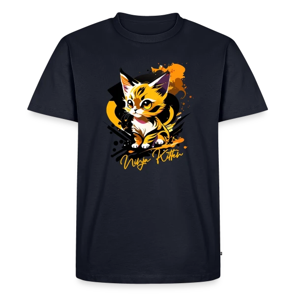 Chaton Ninja Urbain sur T-shirt Premium bio Homme
