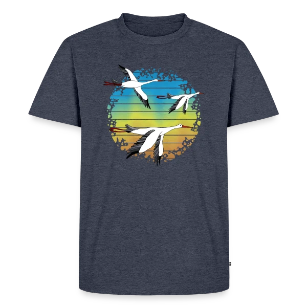 Cigogne Élégante sur T-shirt Premium bio Homme