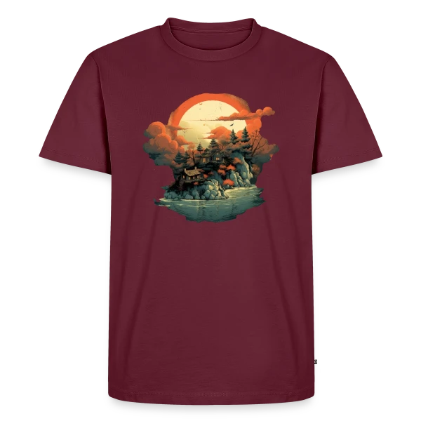 Paysage Asiatique Mystique sur T-shirt Premium bio Homme