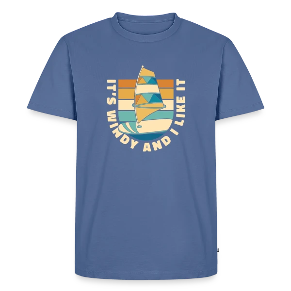 Maquette de T-shirt Premium bio Homme « Wing Surf | L'Art du Wing Foil » à personnaliser