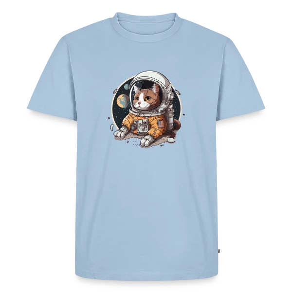 Chat Cosmonaute Aventure Spatiale sur T-shirt Premium bio Homme