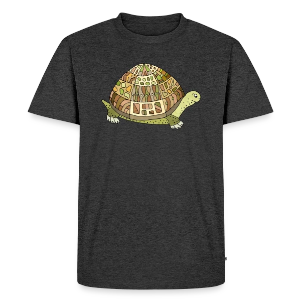 Maquette de T-shirt Premium bio Homme « Tortue Mignonne » à personnaliser