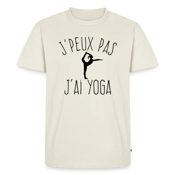 Humour Yoga: J'Peux Pas, J'ai Yoga ! sur T-shirt Premium bio Homme