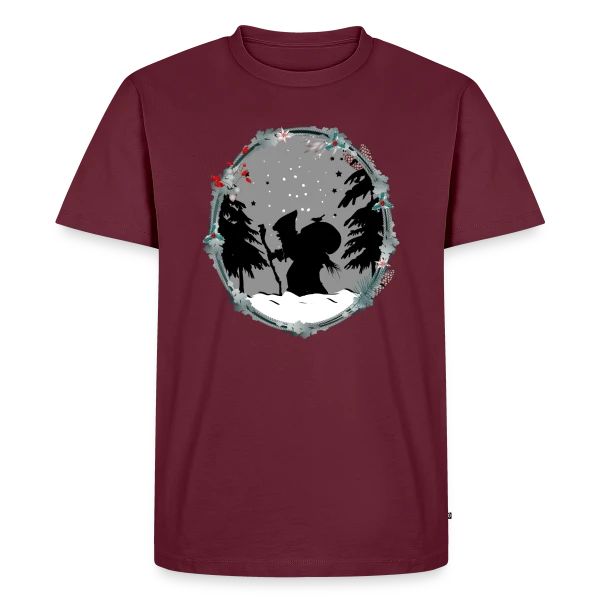 Père Fouettard en Silhouette - Style Noël Ancien sur T-shirt Premium bio Homme