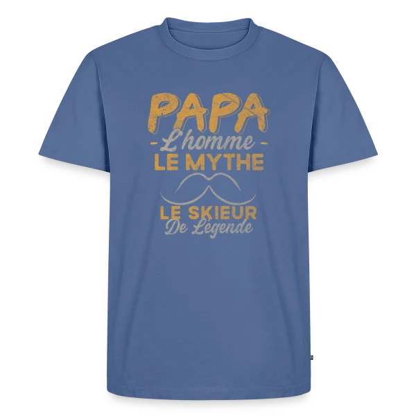 Papa Skieur de Légende - Humour Cadeau Ski sur T-shirt Premium bio Homme