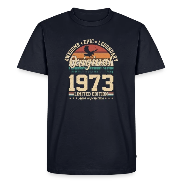 Légende Vintage 1973 sur T-shirt Premium bio Homme