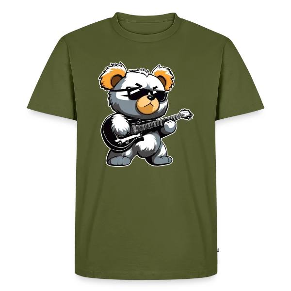 Ours en Peluche Heavy Metal à la Guitare sur T-shirt Premium bio Homme