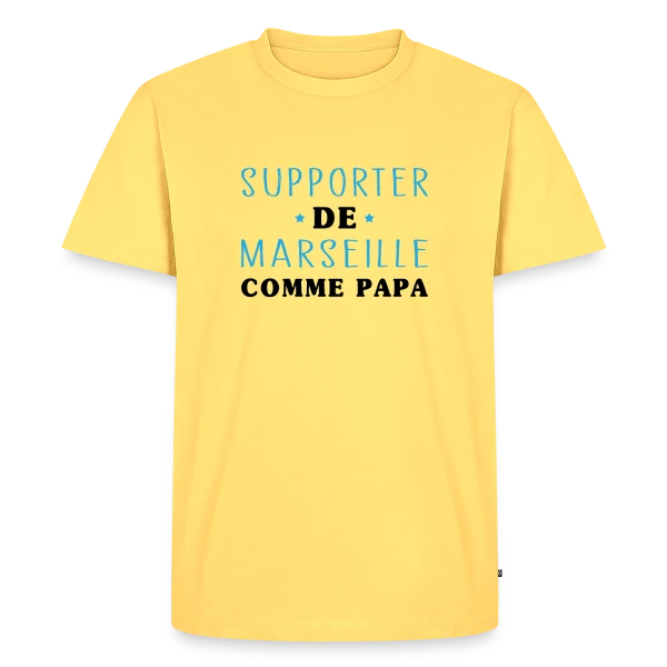 Supporter Marseillais Comme Papa sur T-shirt Premium bio Homme