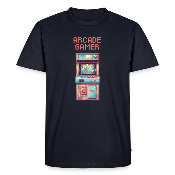 Arcade Gamer Rétro : Le Culte des Salles Obscures sur T-shirt Premium bio Homme