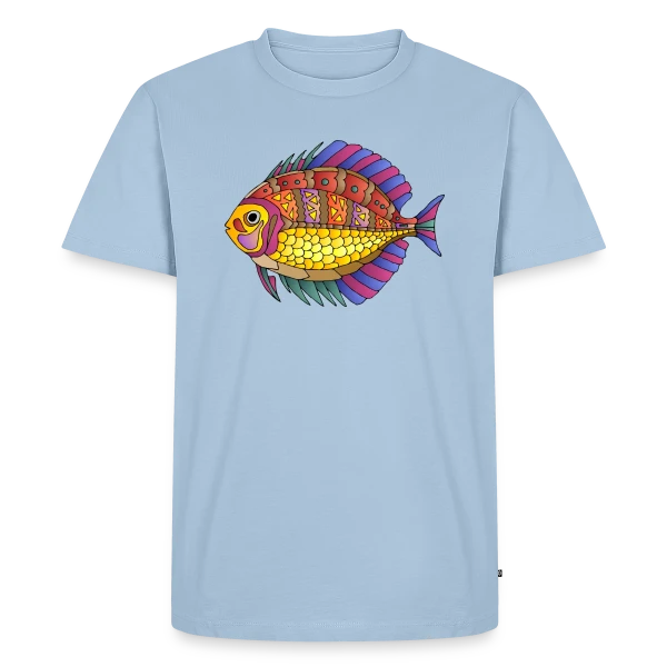 Maquette de T-shirt Premium bio Homme « Ryba, l'Esprit du Poisson » à personnaliser