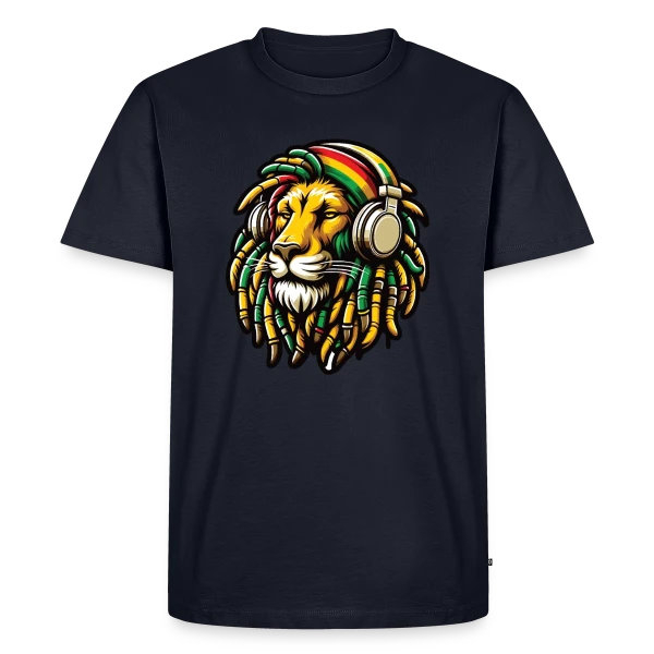 Lion Rasta Musique sur T-shirt Premium bio Homme