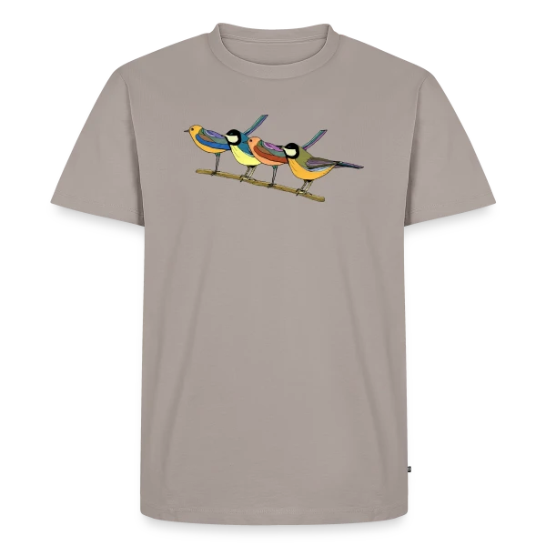Quatre Oiseaux Colorés sur T-shirt Premium bio Homme