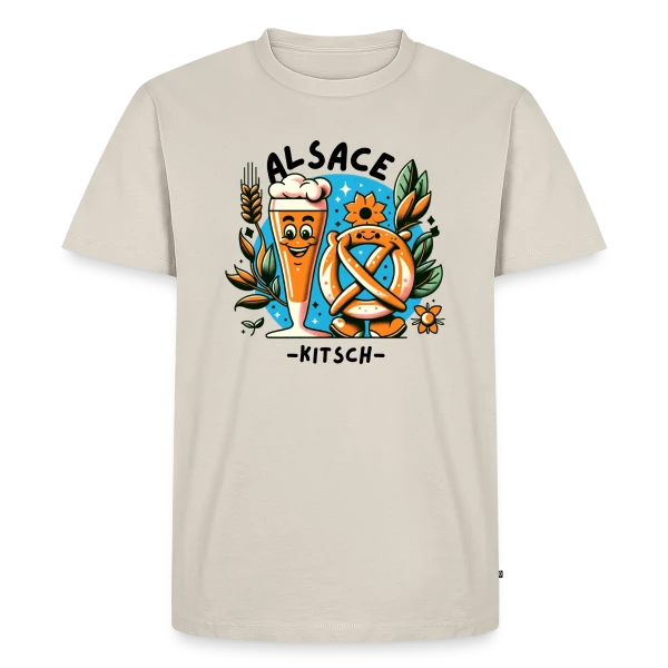 Alsace Kitsch Bière Bretzel sur T-shirt Premium bio Homme