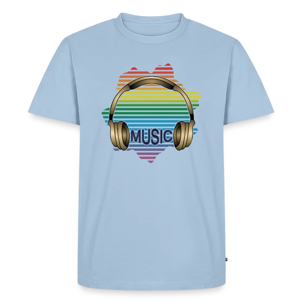 Maquette de T-shirt Premium bio Homme « Casque Audio Stylé » à personnaliser