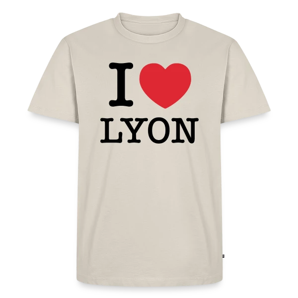 J'aime Lyon Classique sur T-shirt Premium bio Homme