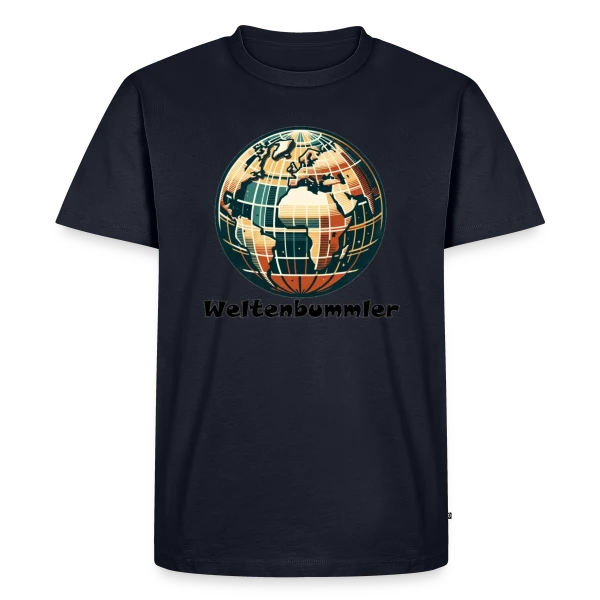 Globe Vintage Explorateur sur T-shirt Premium bio Homme