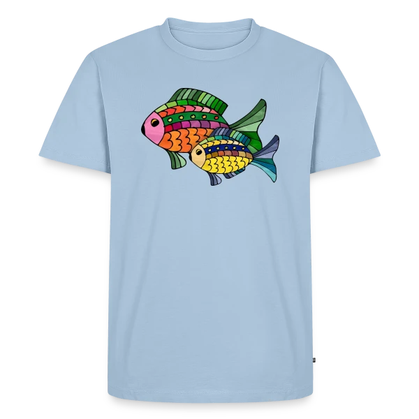 Maquette de T-shirt Premium bio Homme « Passion Pêcheur » à personnaliser