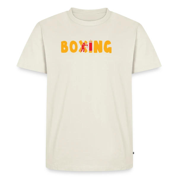 Maquette de T-shirt Premium bio Homme « Boxing - Mon Sport, Ma Passion ! Humour Combat » à personnaliser