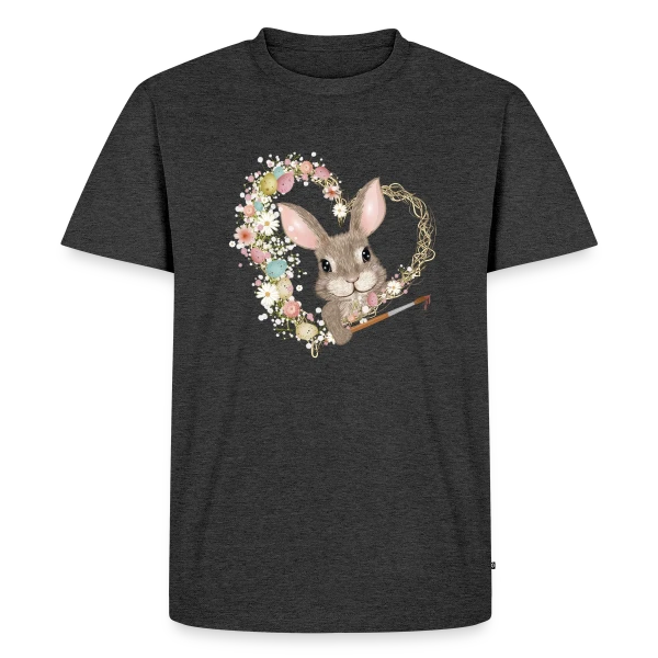 Lapin de Pâques Artiste : Cœur d'Œufs Pastel sur T-shirt Premium bio Homme