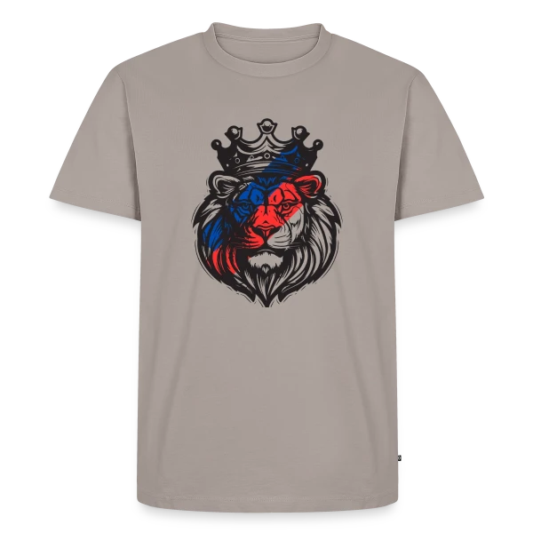 Lion Lyonnais Couronné OL sur T-shirt Premium bio Homme