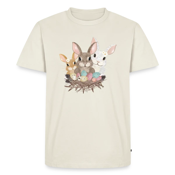 Famille de Lapins de Pâques Pastel Adorables sur T-shirt Premium bio Homme