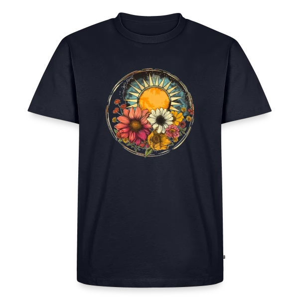 Soleil Floral Bohème sur T-shirt Premium bio Homme