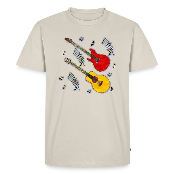 Mélodie Guitare Vintage sur T-shirt Premium bio Homme