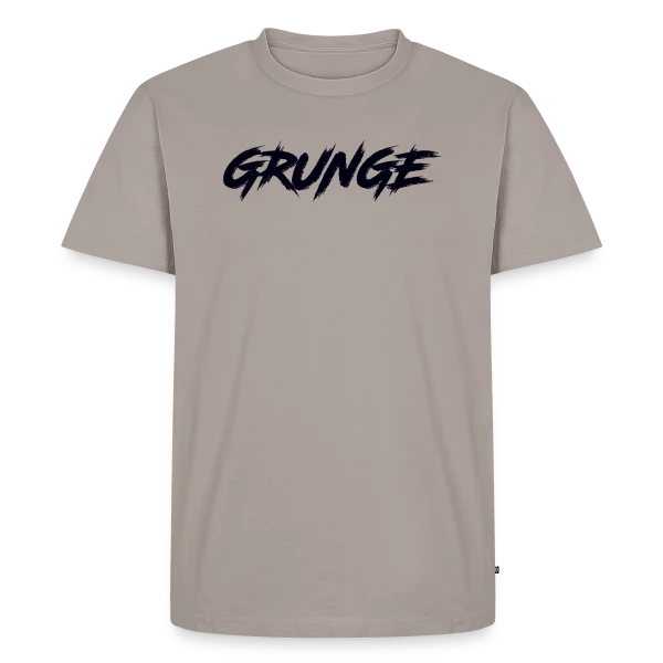 Maquette de T-shirt Premium bio Homme « Typographie Grunge Brossée » à personnaliser