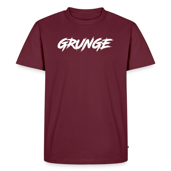 Maquette de T-shirt Premium bio Homme « Effet Grunge Blanc Texturé » à personnaliser
