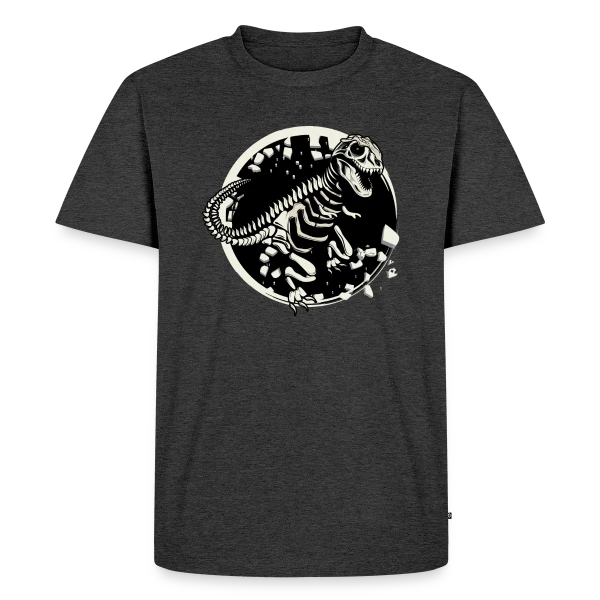 Maquette de T-shirt Premium bio Homme « T-Rex Fossile : Le Squelette de Dinosaure Mythique » à personnaliser