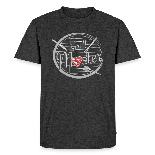 Maquette de T-shirt Premium bio Homme « Maître du Grill Cœur » à personnaliser