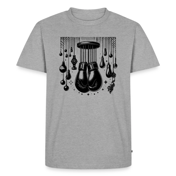 Maquette de T-shirt Premium bio Homme « Coach Boxe : L'Entraîneur Passionné » à personnaliser