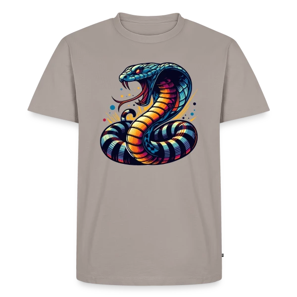 Cobra Vibrant : Style Sauvage et Énergique sur T-shirt Premium bio Homme