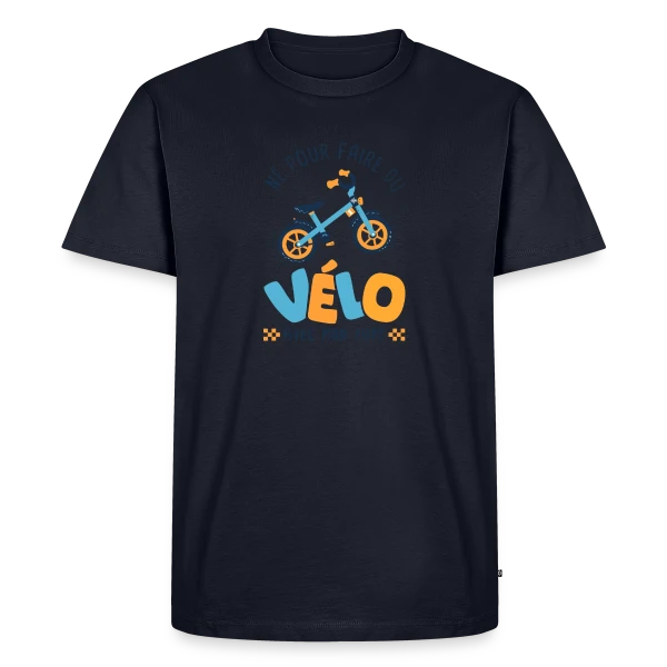 "Né pour le Vélo avec Papy" sur T-shirt Premium bio Homme