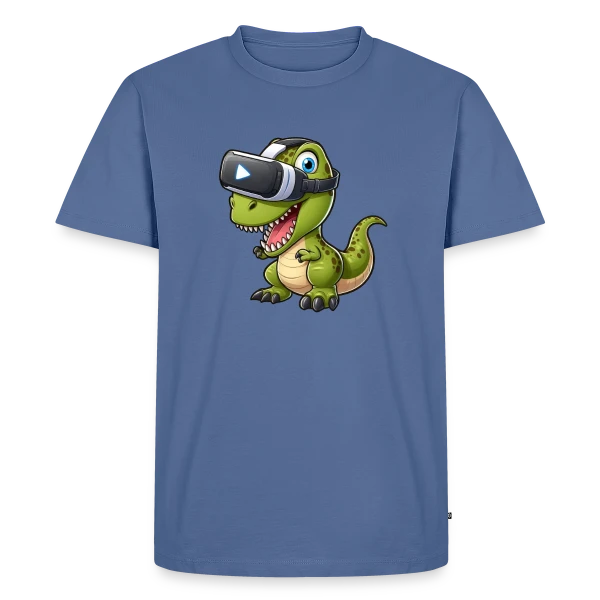 Dino T-Rex en Réalité Virtuelle – Humour Geek sur T-shirt Premium bio Homme