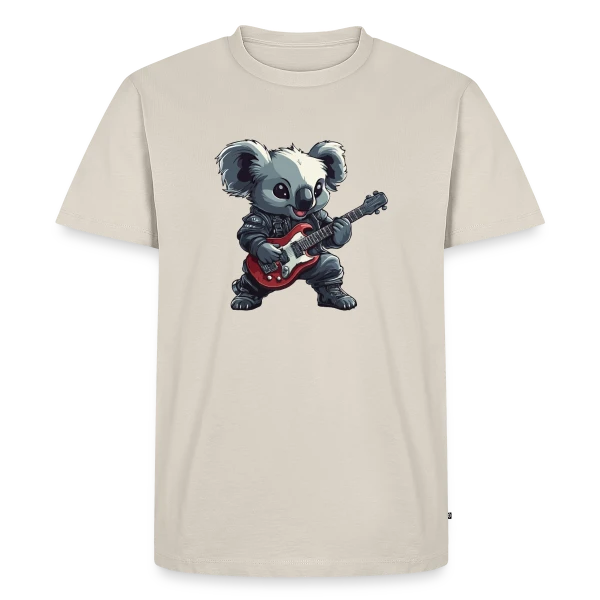 Koala Rocker Guitariste Heavy Metal sur T-shirt Premium bio Homme