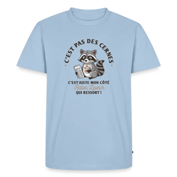 Humour : Mon Côté Raton Laveur sur T-shirt Premium bio Homme