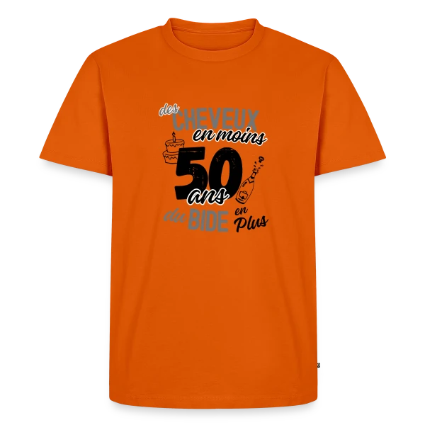 50 Ans : Cheveux en Moins, Bide en Plus sur T-shirt Premium bio Homme