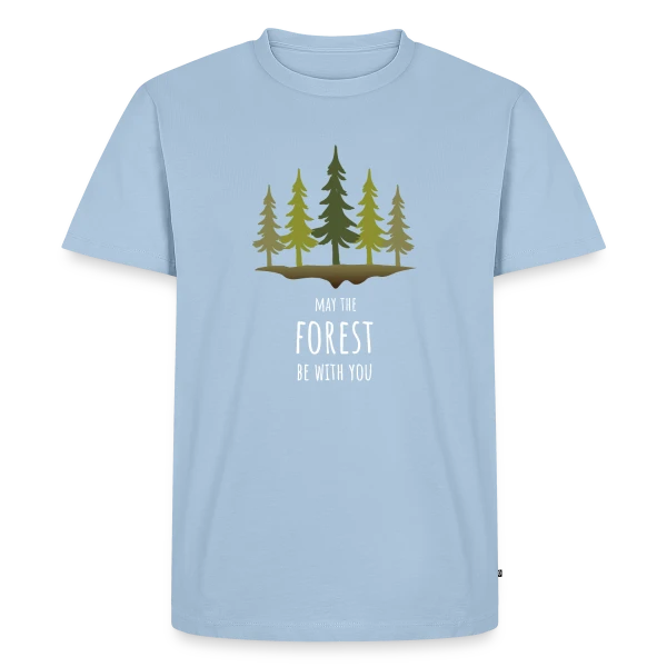 Maquette de T-shirt Premium bio Homme « Forêt Mystique Sylvestre » à personnaliser