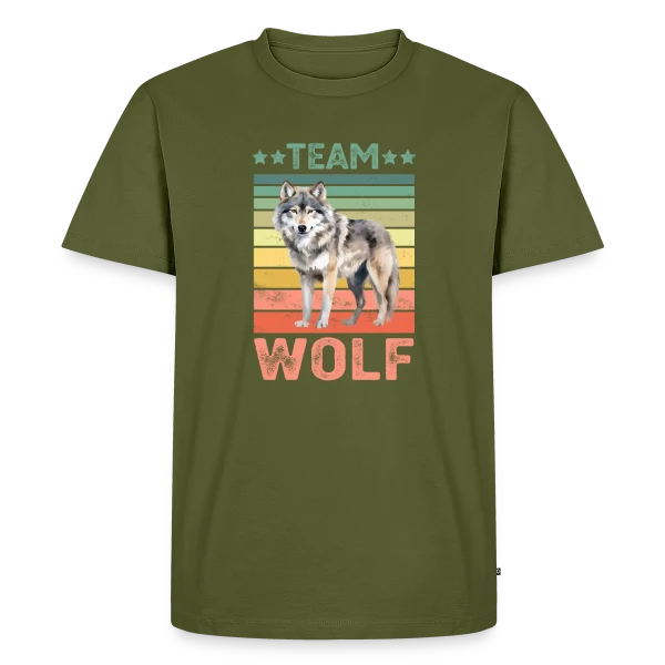 Équipe Loup Rétro sur T-shirt Premium bio Homme