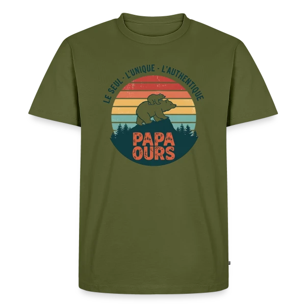 Papa Ours Protecteur sur T-shirt Premium bio Homme