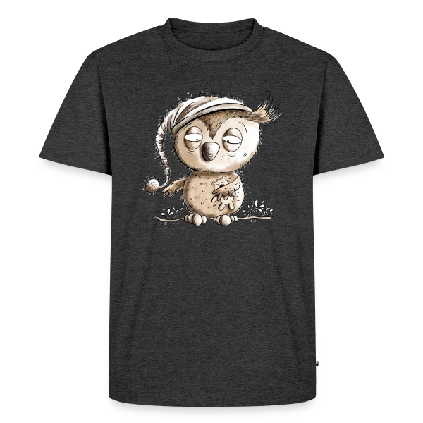 Petite Chouette de Nuit Endormie sur T-shirt Premium bio Homme