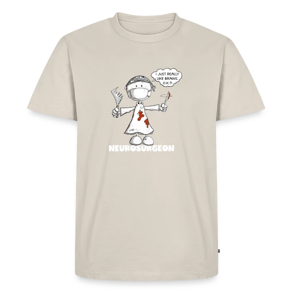 Maquette de T-shirt Premium bio Homme « Chirurgien Cartoon Rigolo : Le Maître du Bistouri » à personnaliser