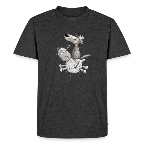 Loup Cavalier & Mouton Rigolo sur T-shirt Premium bio Homme