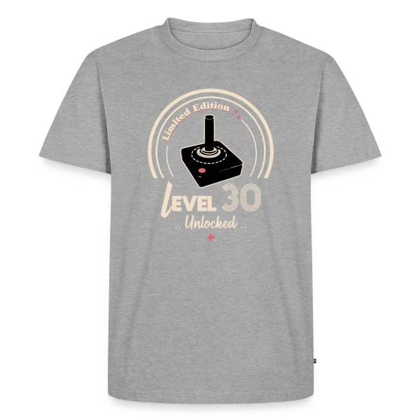 'Niveau 30 Débloqué' - Anniversaire Gamer sur T-shirt Premium bio Homme