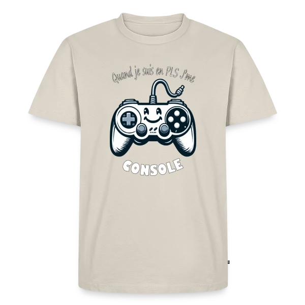 Joystick Souriant Rétro Gaming sur T-shirt Premium bio Homme