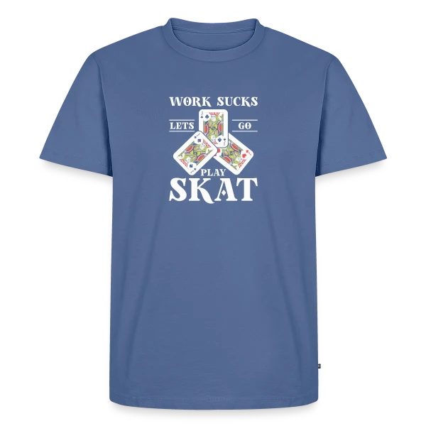 Maquette de T-shirt Premium bio Homme « Skat: L'Art du Jeu de Cartes » à personnaliser
